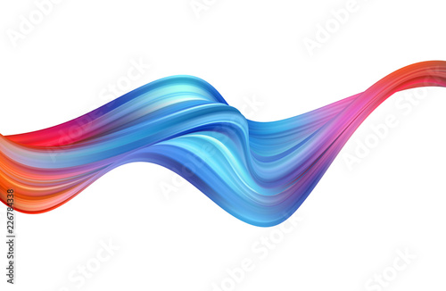 Modern colorful flow poster. Wave Liquid shape in color background. Art design for your design project. Vector illustration photo