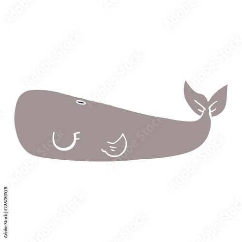 cartoon doodle whale