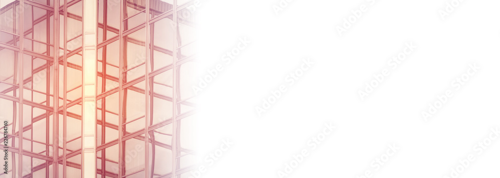 Obraz premium Panoramic abstract glass building detail 