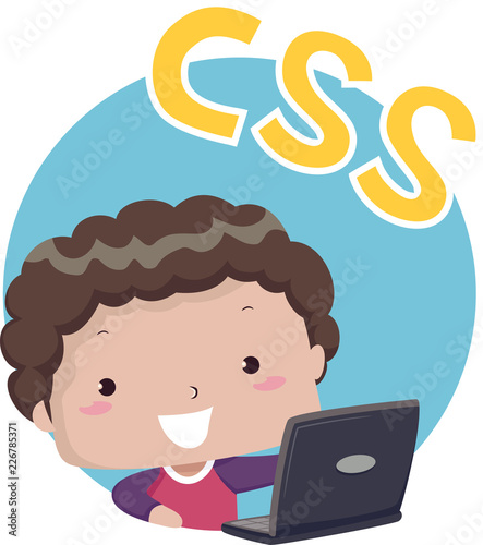 Kid Boy CSS Illustration