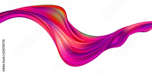 Modern colorful flow poster. Wave Liquid shape in color background. Art design for your design project. Vector illustration