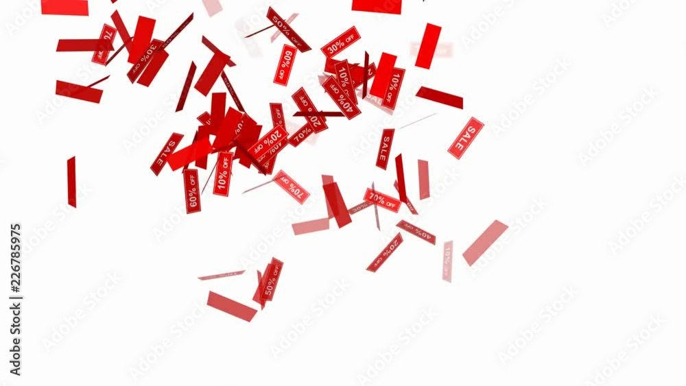 Holiday sales on white background - loop, alpha channel, 4K Holiday sales on white background - loop, alpha channel, 4K