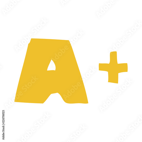 cartoon doodle letter grades