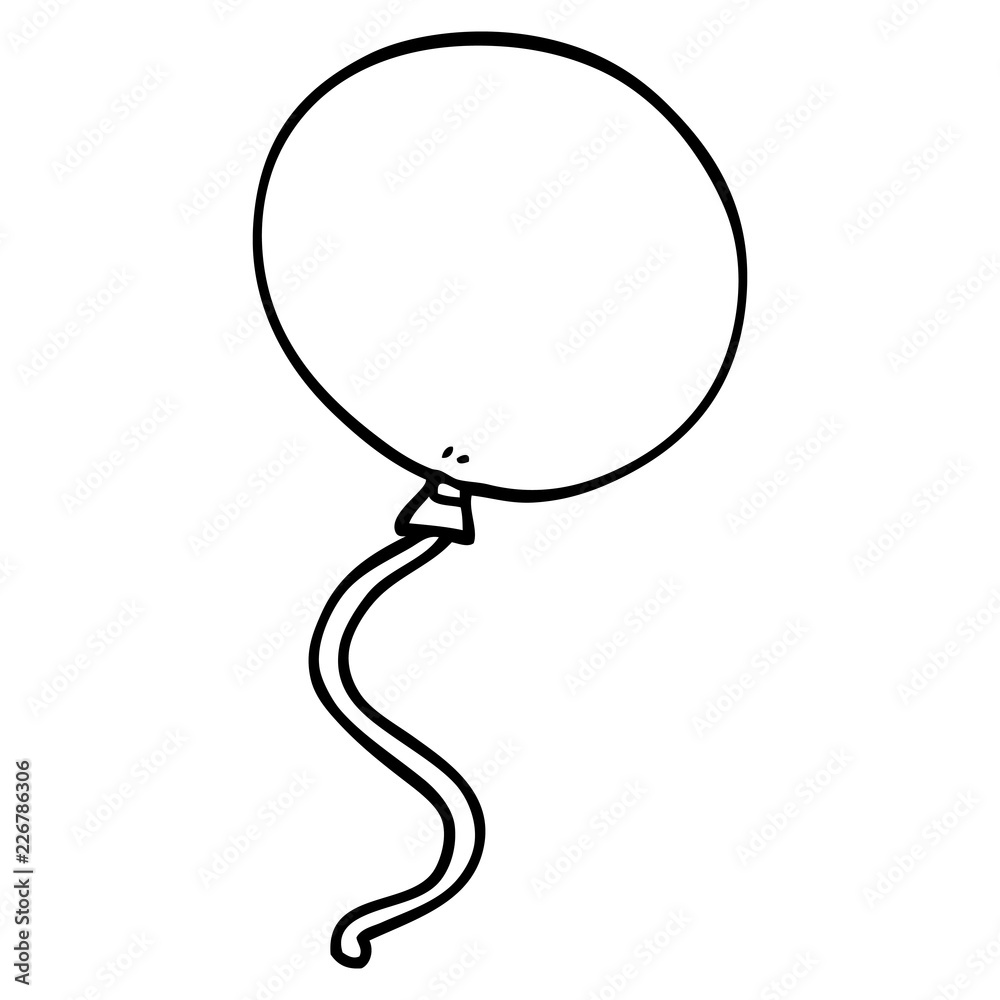 line drawing cartoon balloon Stock Vector | Adobe Stock