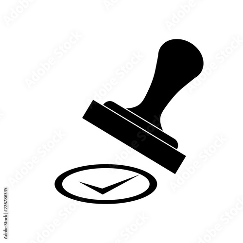 Stamp icon, logo, on a white background