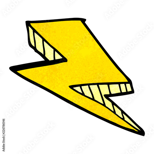 cartoon doodle lightening bolt