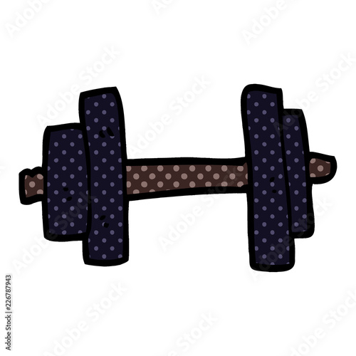 cartoon doodle gym weights