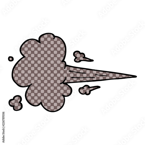 cartoon doodle whooshing cloud