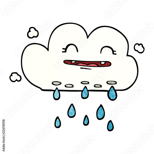 cartoon doodle rain cloud
