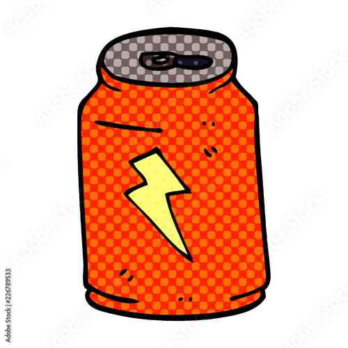 cartoon doodle energy drink