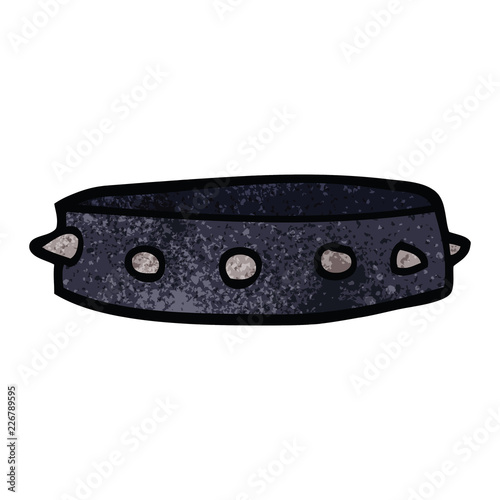 cartoon doodle spiked dog collar