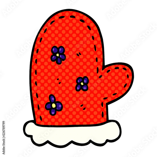 cartoon doodle oven mitts