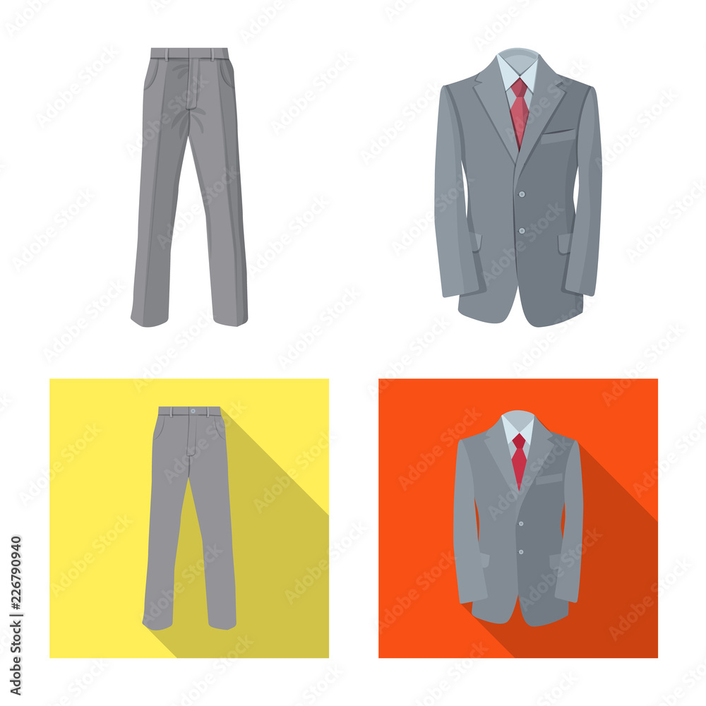 Vector design of man and clothing symbol. Set of man and wear stock vector illustration. Vector design of man and clothing symbol. Set of man and wear stock vector illustration.