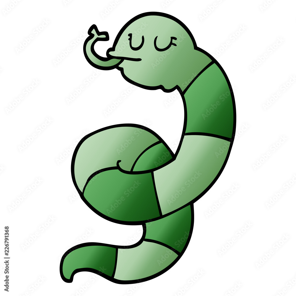 Fototapeta premium cartoon doodle snake coiled