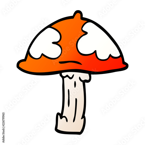 cartoon doodle poisonous toadstool