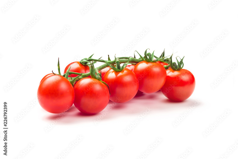 Cherry tomatoes isolated over white background Cherry tomatoes isolated over white background