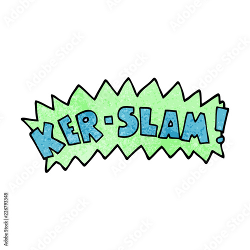 cartoon doodle words ker slam