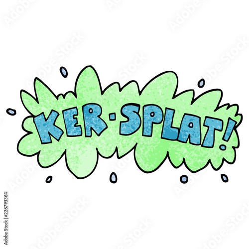 cartoon doodle words ker splat