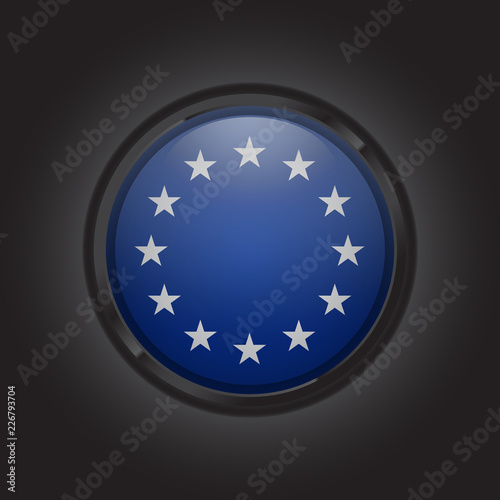 European Union Round flag vector drawing