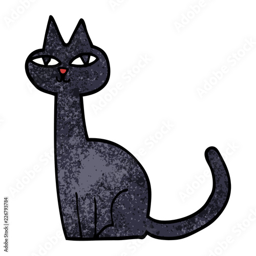cartoon doodle cat