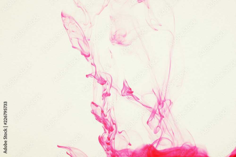 ink in water.Clouds of ink surrounded by gradient paint