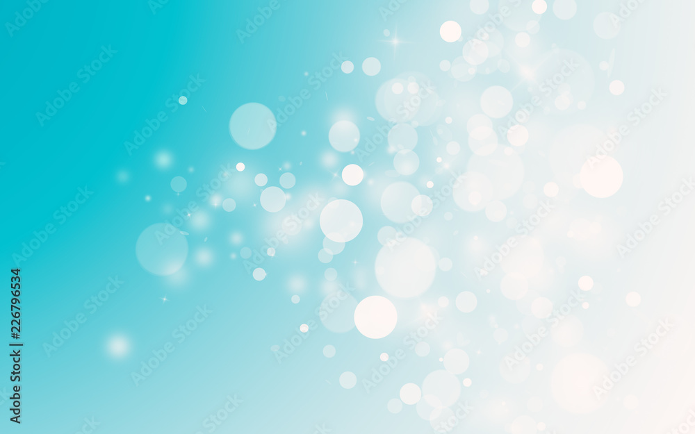 Fototapeta premium Soft blue sparkle rays lights with bokeh elegant show on stage abstract background. Dust sparks background.