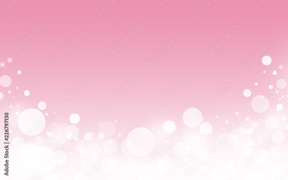 Sweet pink sparkle rays lights with bokeh elegant show on stage abstract background. Dust sparks background.
