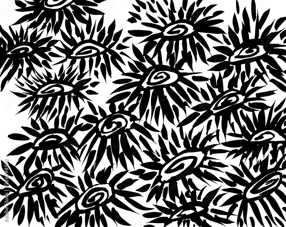 Fototapeta premium Brush pattern. Grunge background. Vector.