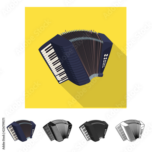 Isolated object of music and tune icon. Collection of music and tool stock symbol for web.