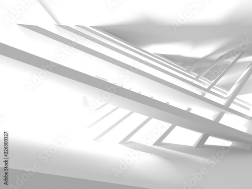 Futuristic White Architecture Design Background