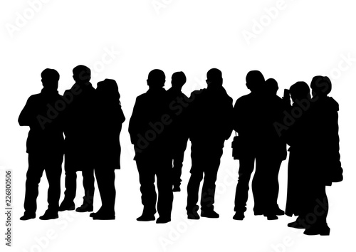 Big crowds people on white background