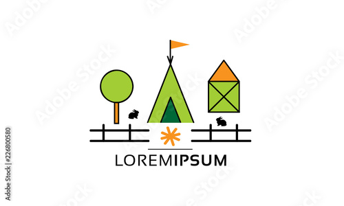 Scout Pathfinder Camping Vector Logo Design
