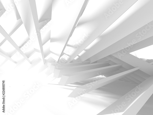 Abstract Modern White Architecture Background