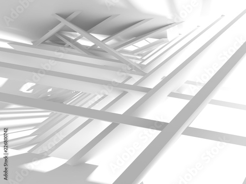 Abstract Modern White Architecture Background