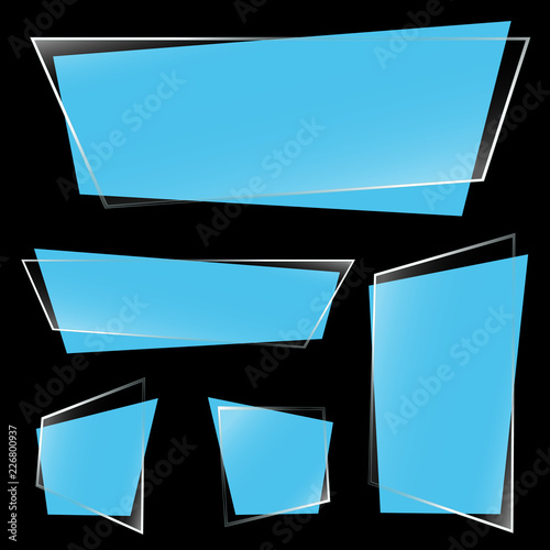 Info Banner mit Glasscheibe