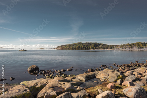 Autumn sunny morning in Sweden