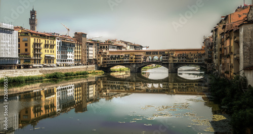 Ponte Vecchio; the "old bridge" over the Arno river in Florence, Tuscany