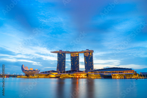 Canvas Print SIngapore city at night