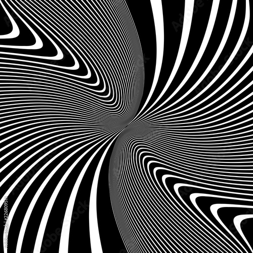 Abstract op art  design. Lines texture.