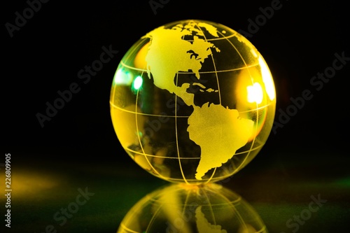 Glass Yellow Globe