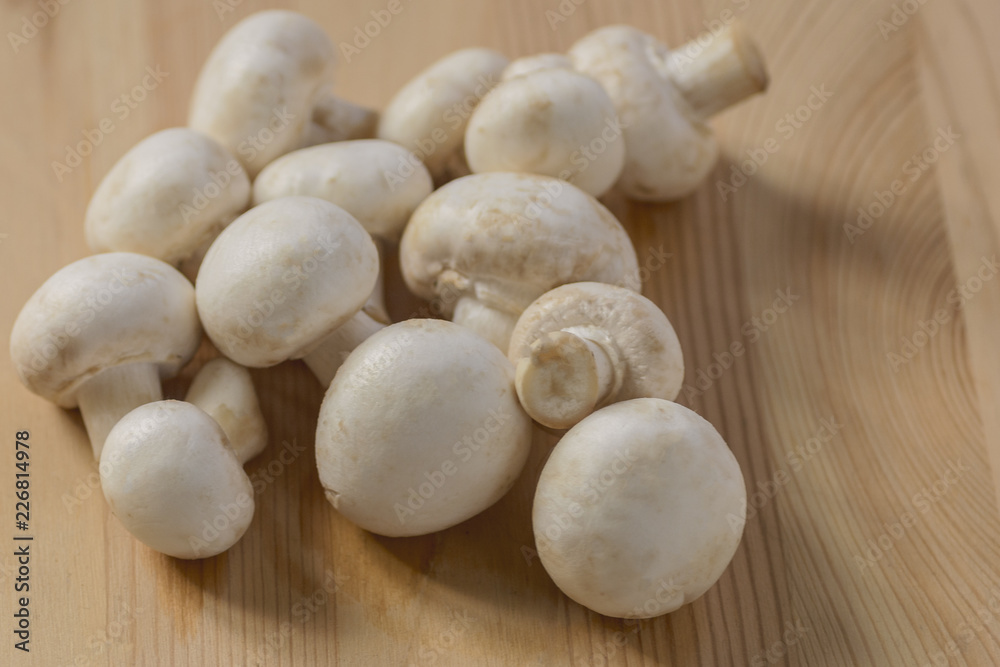 Champignon mushrooms background