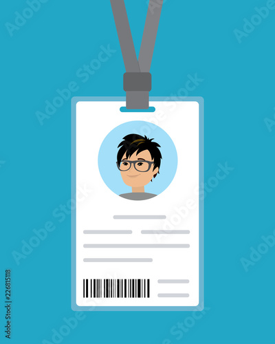 Cartoon badge of the asian male