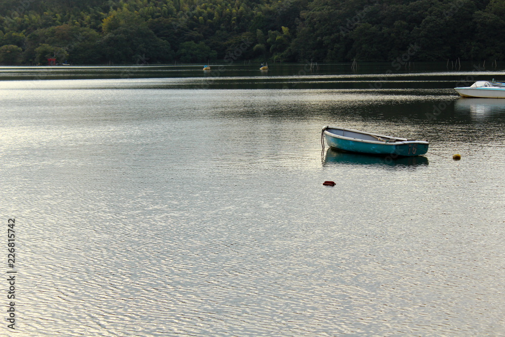 Obraz premium 一碧湖のボート