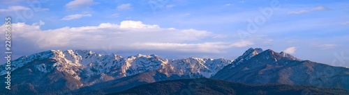 landscape winter mountain panorama, Canada