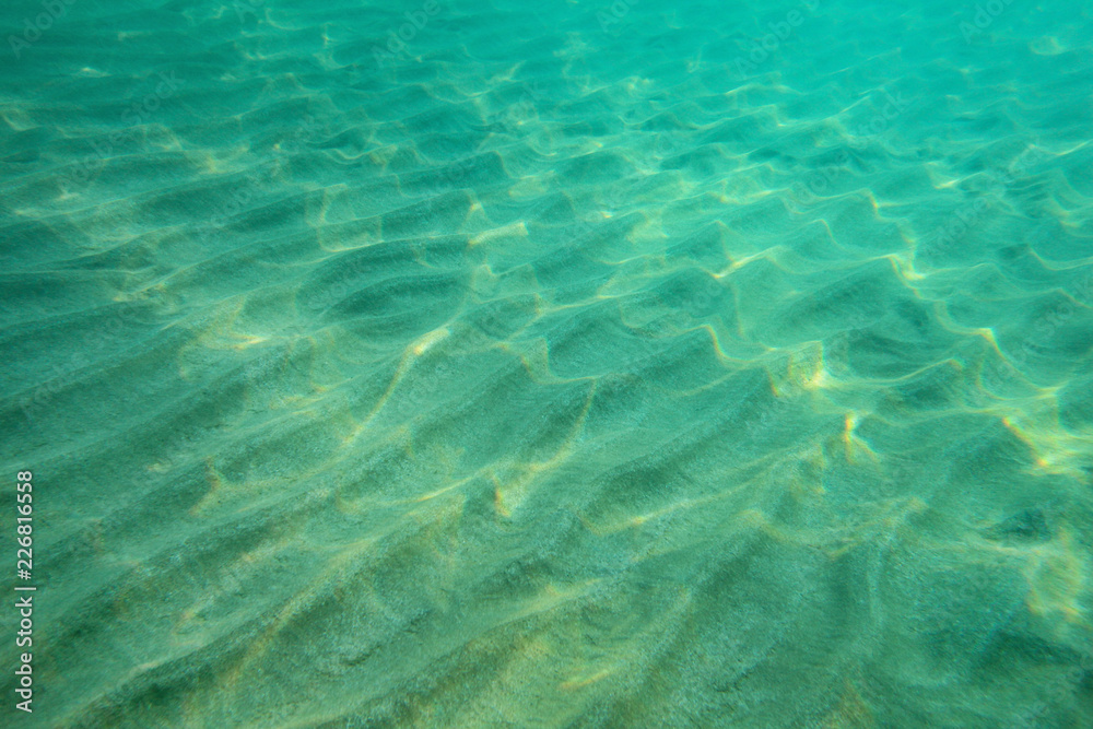 Ocean floor underwater photo, sand 