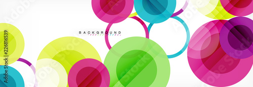 Abstract colorful geometric composition - multicolored circle background