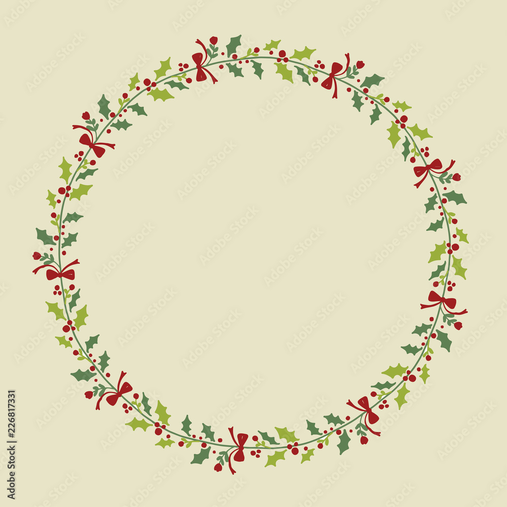 Christmas Hand Drawn Wreath with Round Frame for Cards Design Vector Layout with Copyspace Can be use for Decorative Kit, Invitations, Greeting Cards, Blogs, Posters, Merry X’mas and Happy New Year. Christmas Hand Drawn Wreath with Round Frame for Cards Design Vector Layout with Copyspace Can be use for Decorative Kit, Invitations, Greeting Cards, Blogs, Posters, Merry X’mas and Happy New Year.