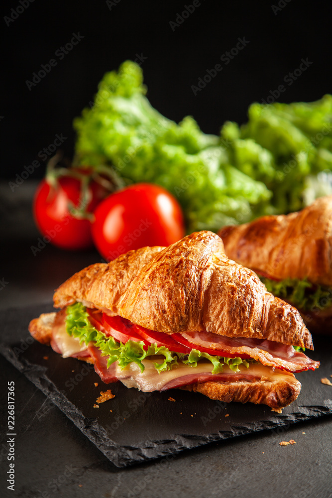 Classic BLT croissant sandwiches Classic BLT croissant sandwiches