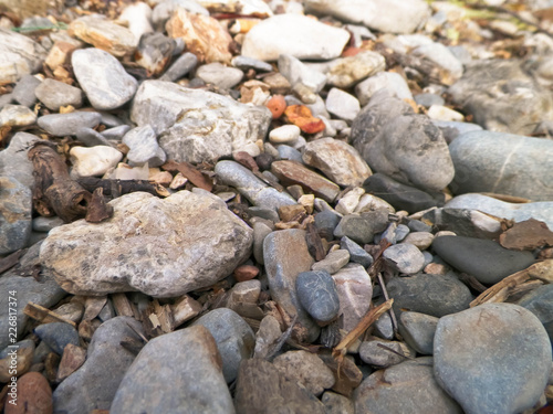 Close up of stones under water as nature background