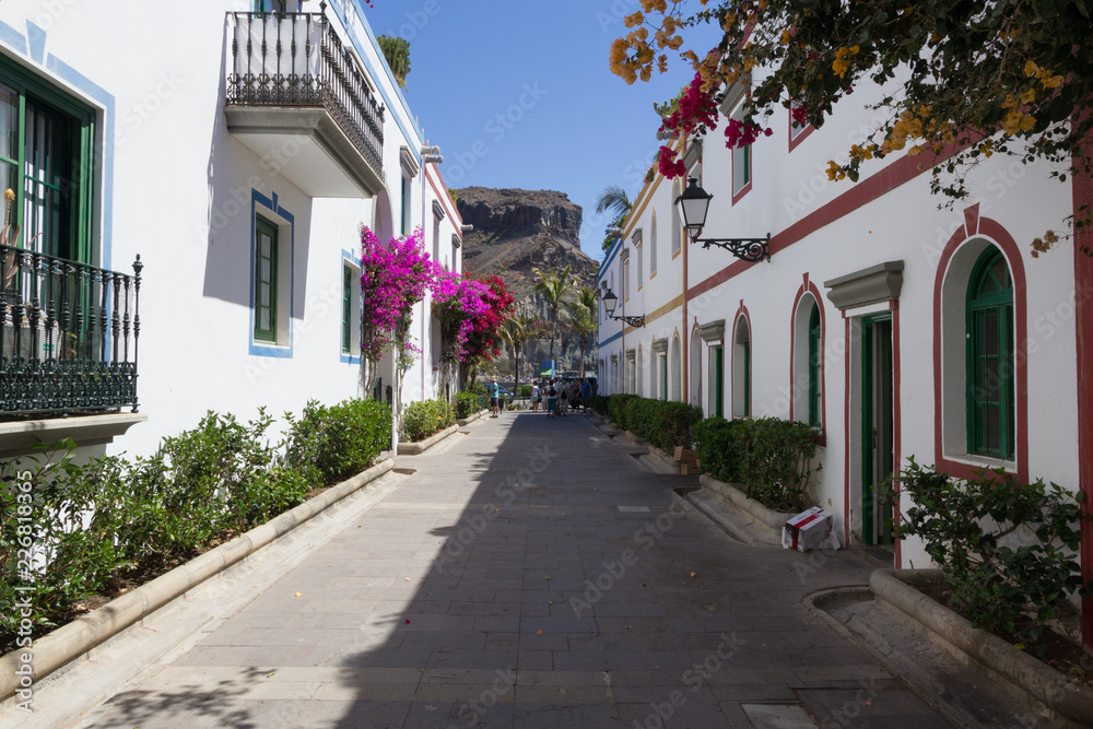 Beautiful street in Puerto de Mogan